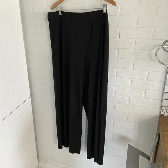 In every story Dress Pants Wide leg Black stretch High Waist Lagenlook Sz 1X - Picture 4 of 7